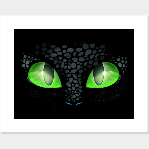 Night Fury Eyes (How to Train Your Dragon) Wall Art by Fine_Design